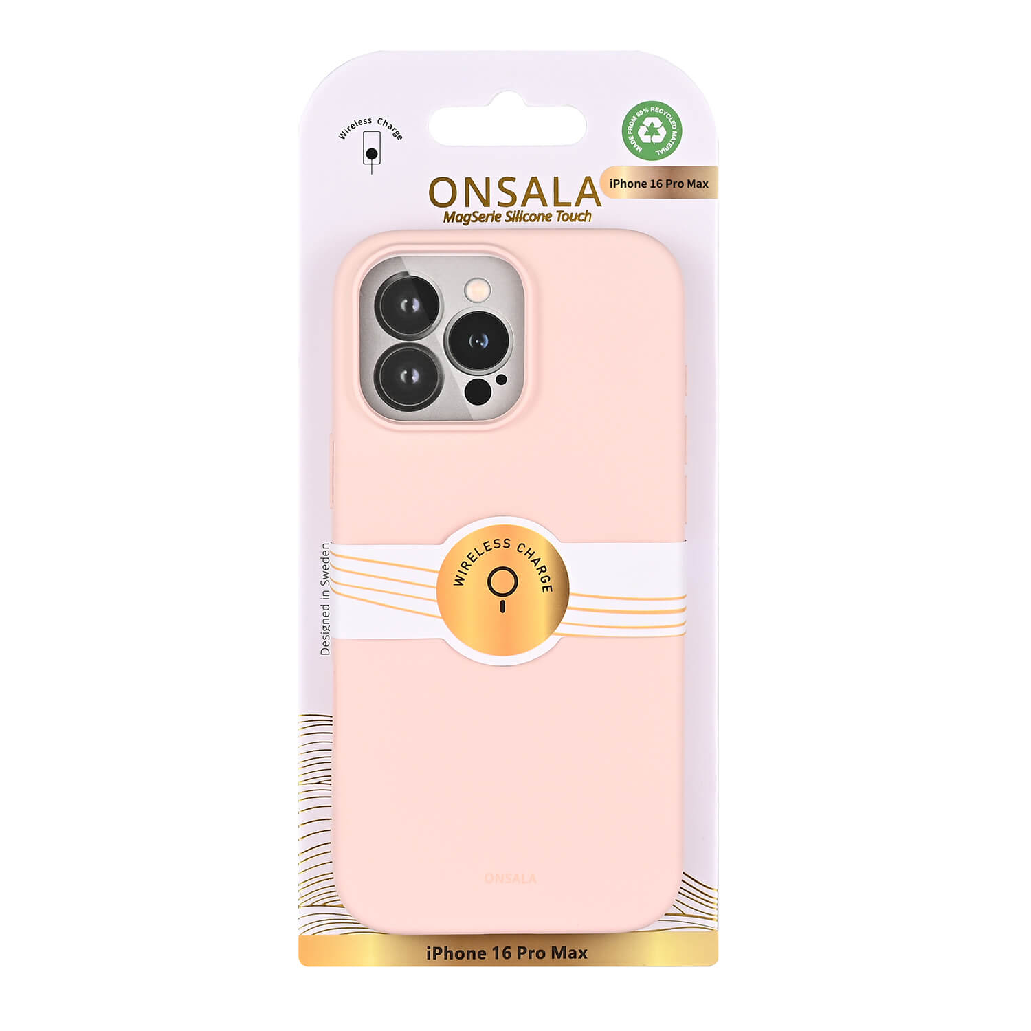 Onsala Phone Case with Silicone Feel Chalk Pink - iPhone 16 Pro Max – image 2