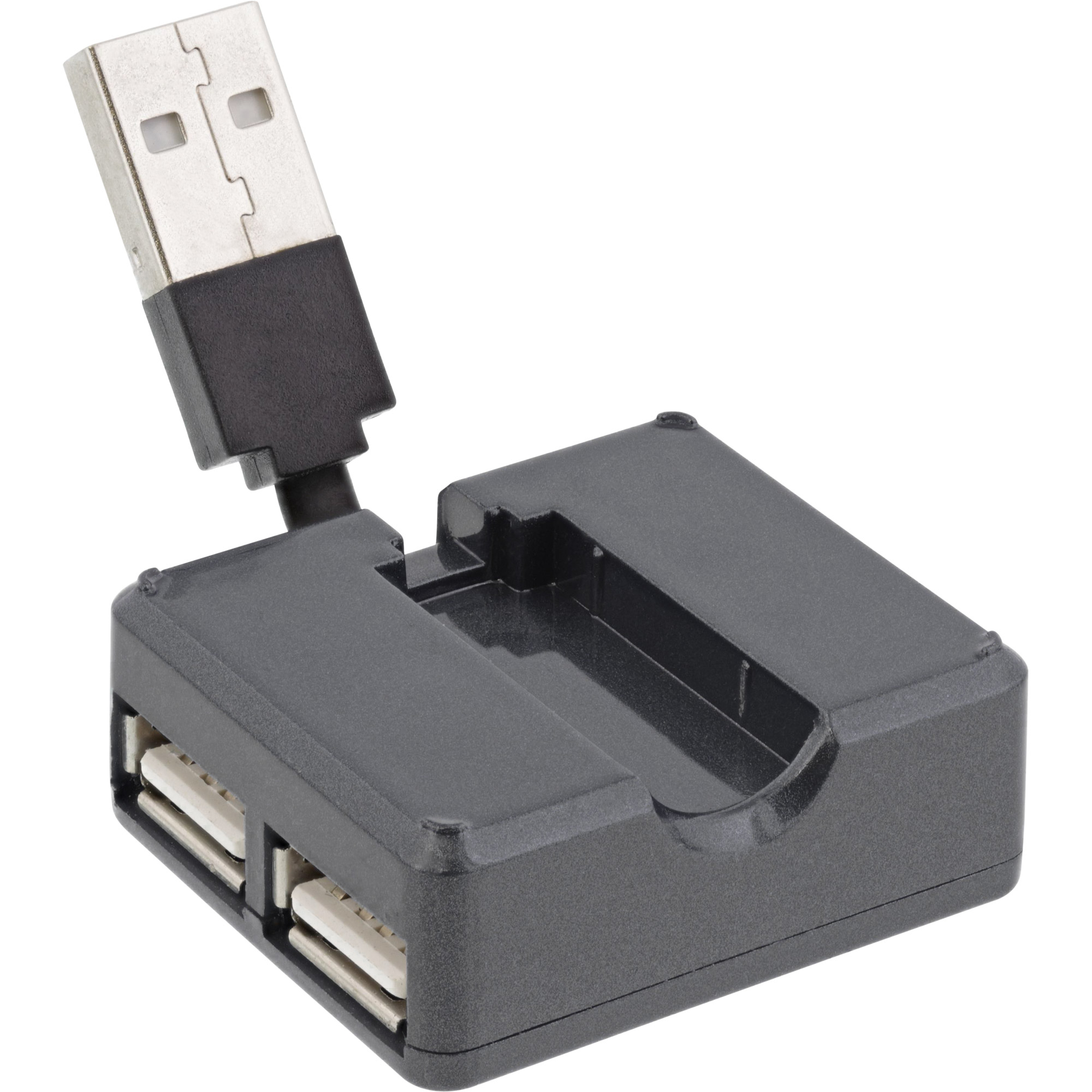 InLine USB 2.0 4-Port Hub, USB-A male to 4x USB-A female, cable – image 2