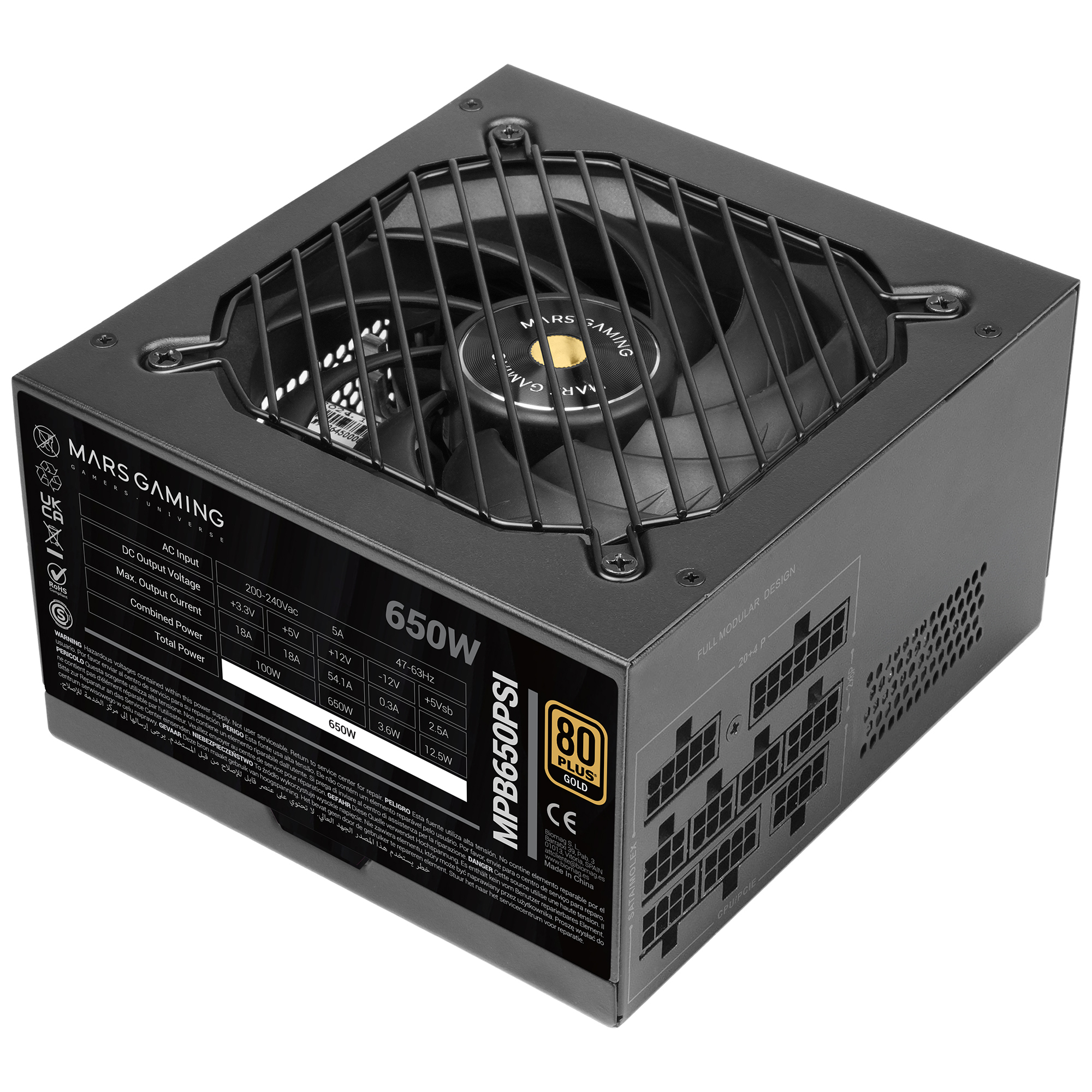 Mars Gaming MPB650PSI power supply unit Black – image 3