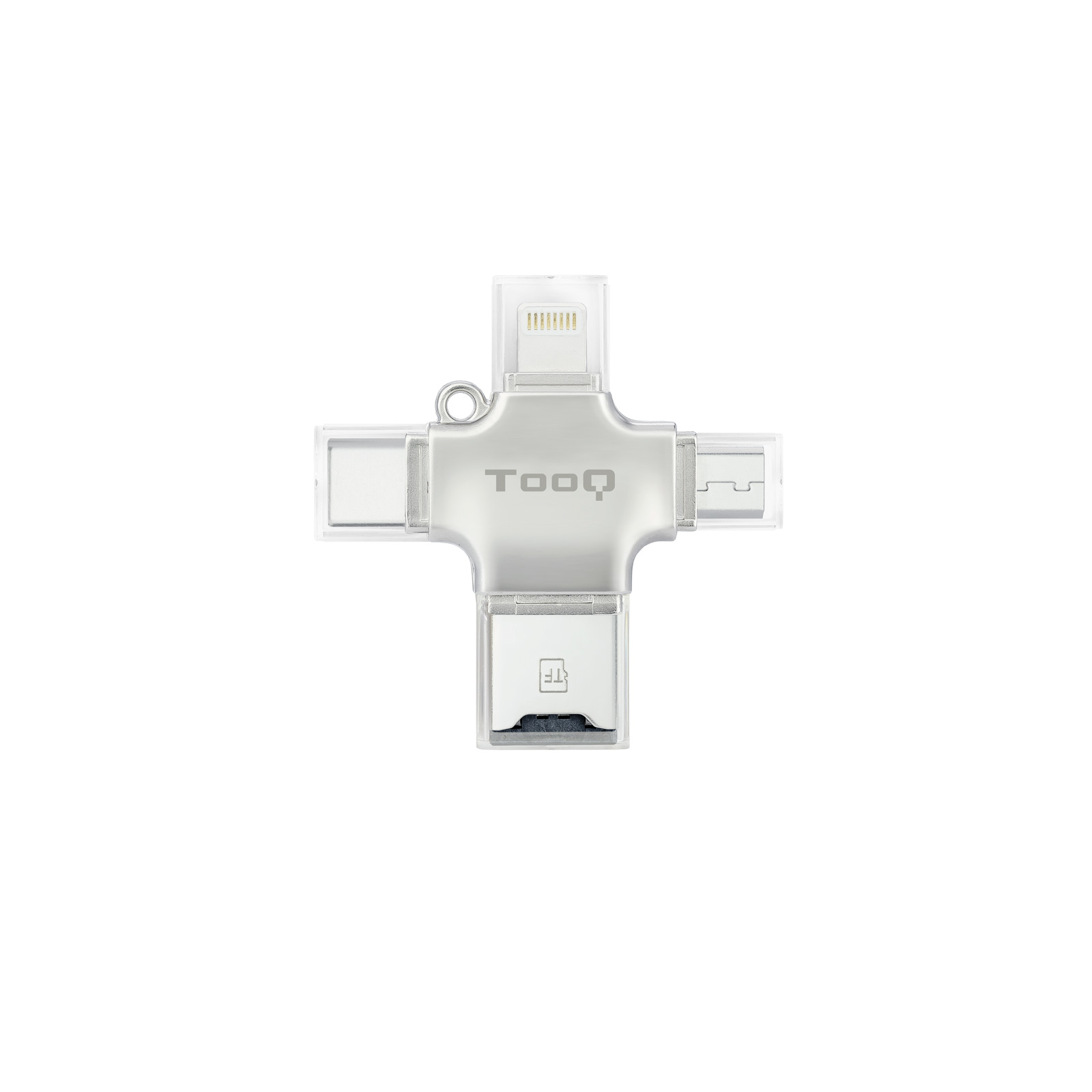 TooQ TQR-4001 card reader USB Type-A/USB Type-C/Micro-USB/Lightning Silver – image 2