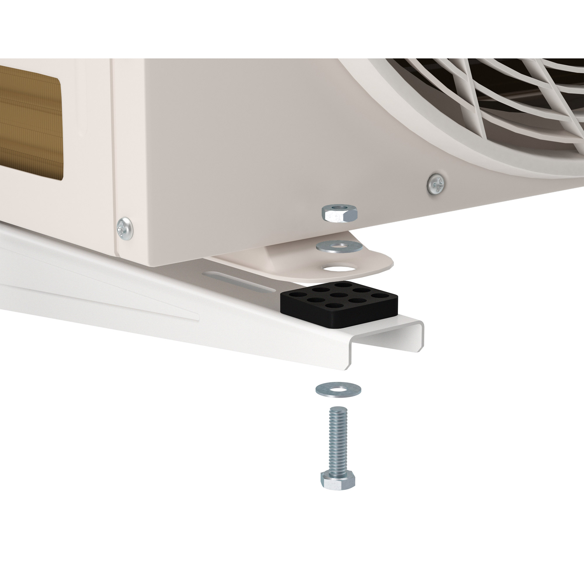 InLine Bracket for split air conditioner outdoor unit or heat pump, white – image 8