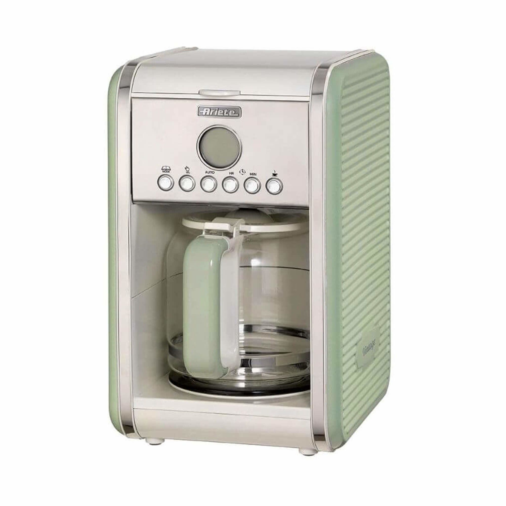 Ariete 1342 American Coffee Machine, Tempered Glass Jug, Up to 12 Cups, 24 Hour Programming Timer, LCD display, Auto Shut Off