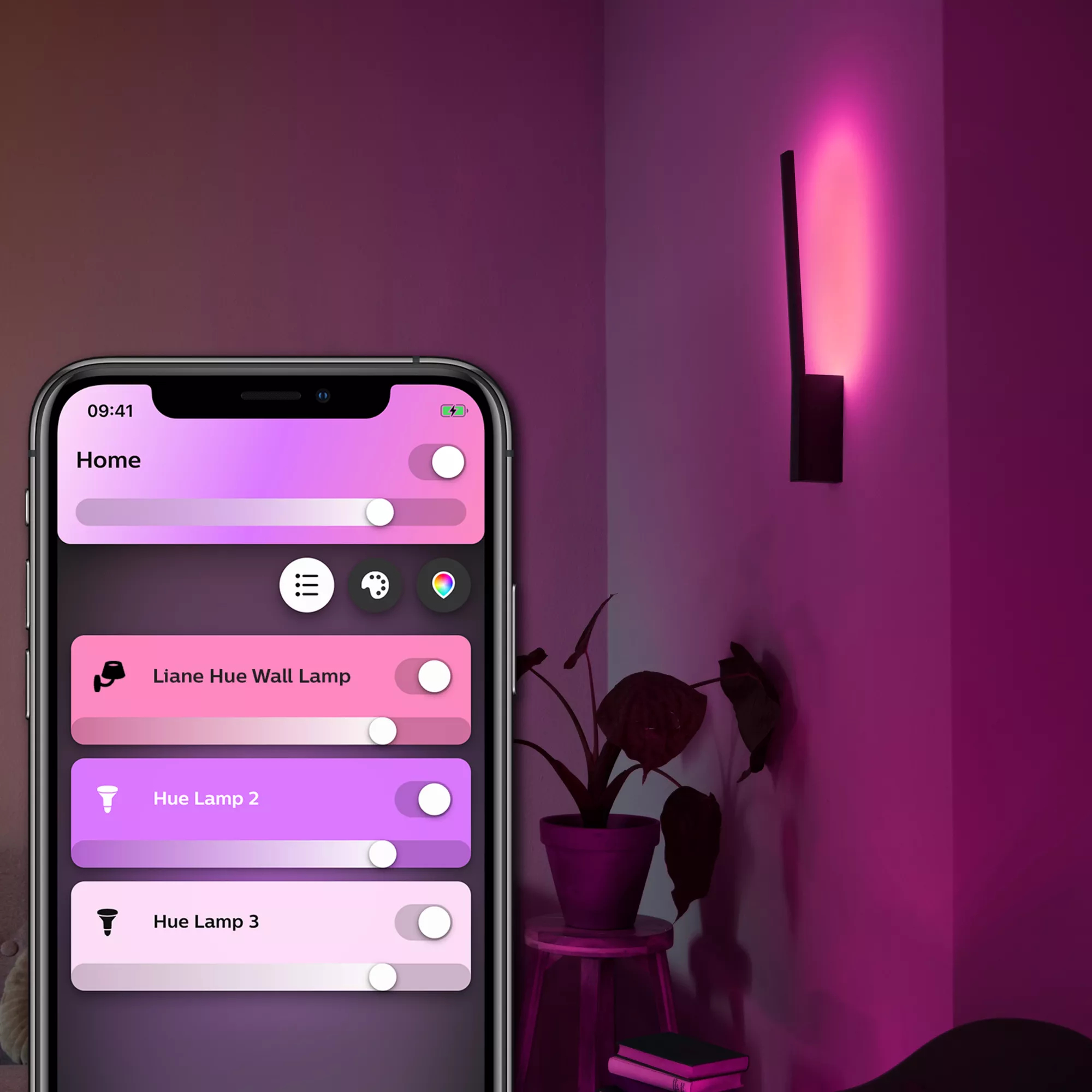 Philips by Signify Philips Hue White and colour ambience Liane wall light – image 5