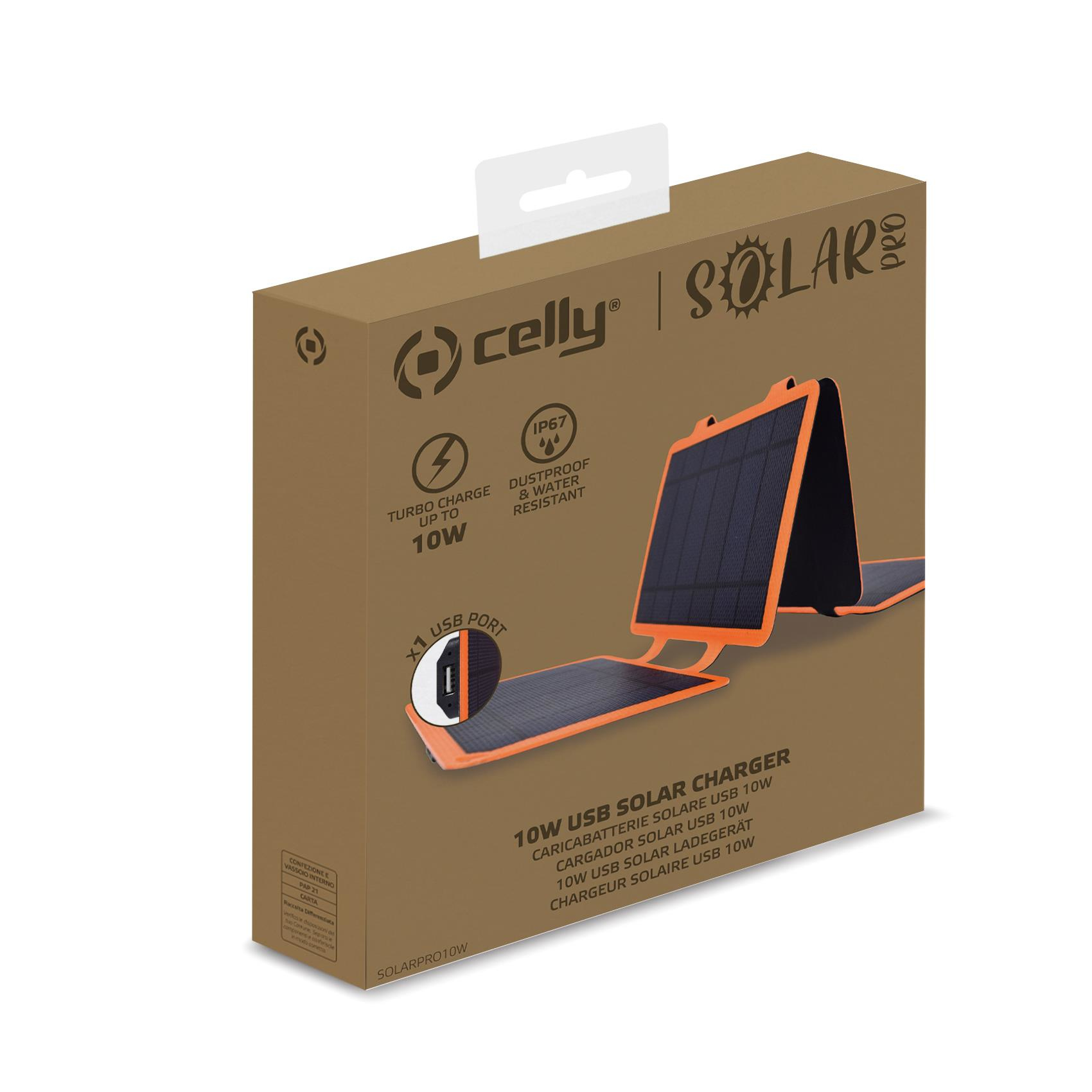 Celly Solarpro10W Smartphone Black, Orange Solar Outdoor – image 7