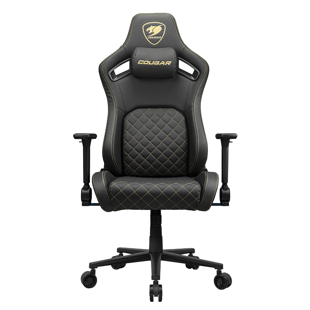 COUGAR Gaming CGR-DFL-GLB Sedia da gaming per PC Sedia imbottita tappezzata Nero, Oro