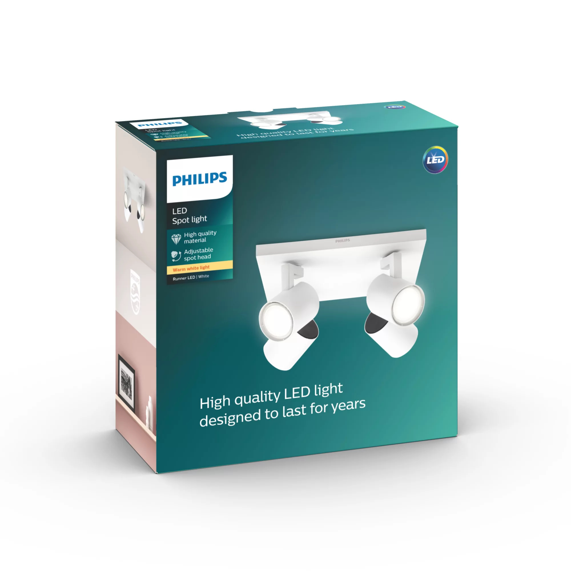 صورة Philips myLiving 5309431P0 4 مصابيح GU10 LED سبوت للسقف/الحائط