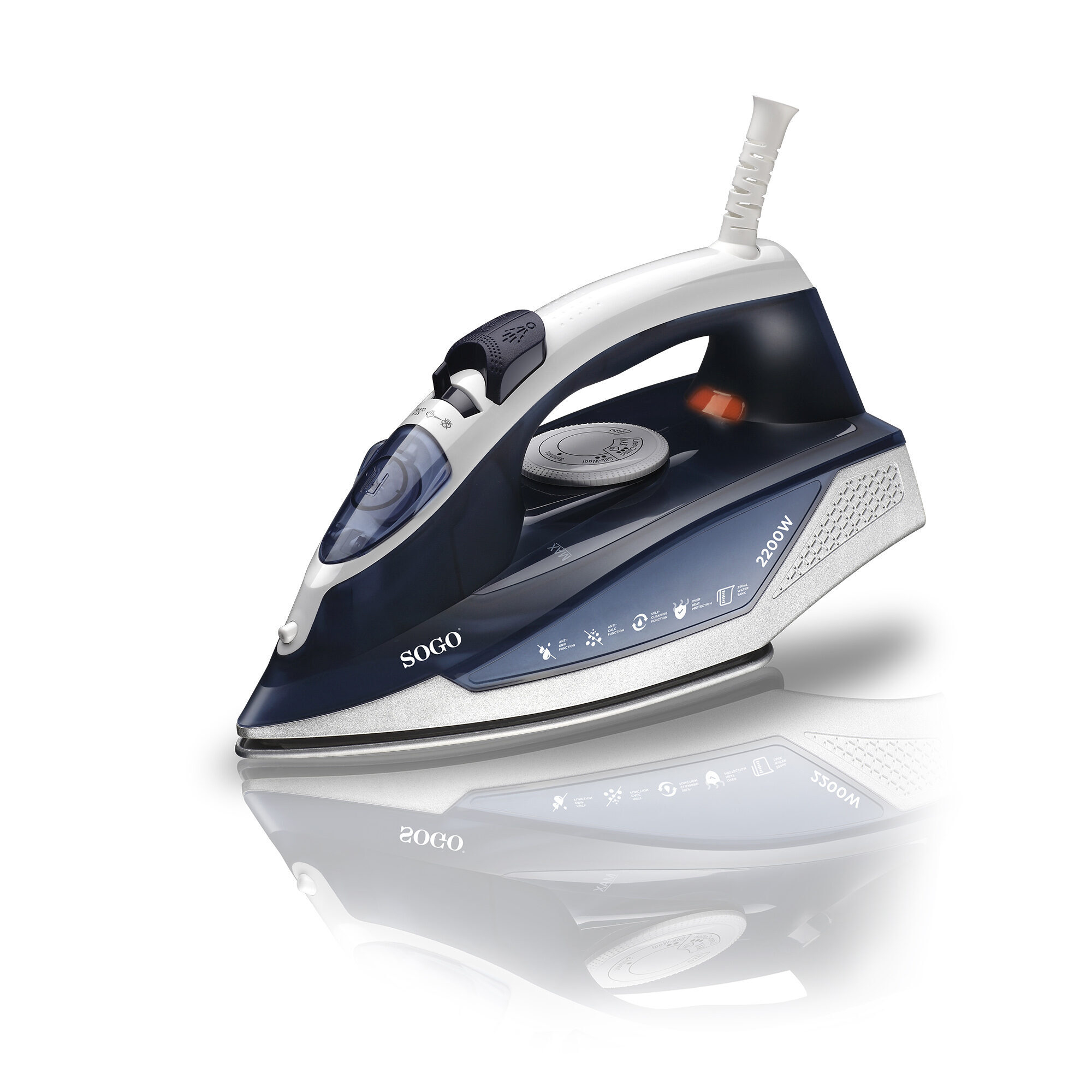 Sogo PLA-SS-6170 iron Dry & Steam iron Ceramic soleplate – image 6