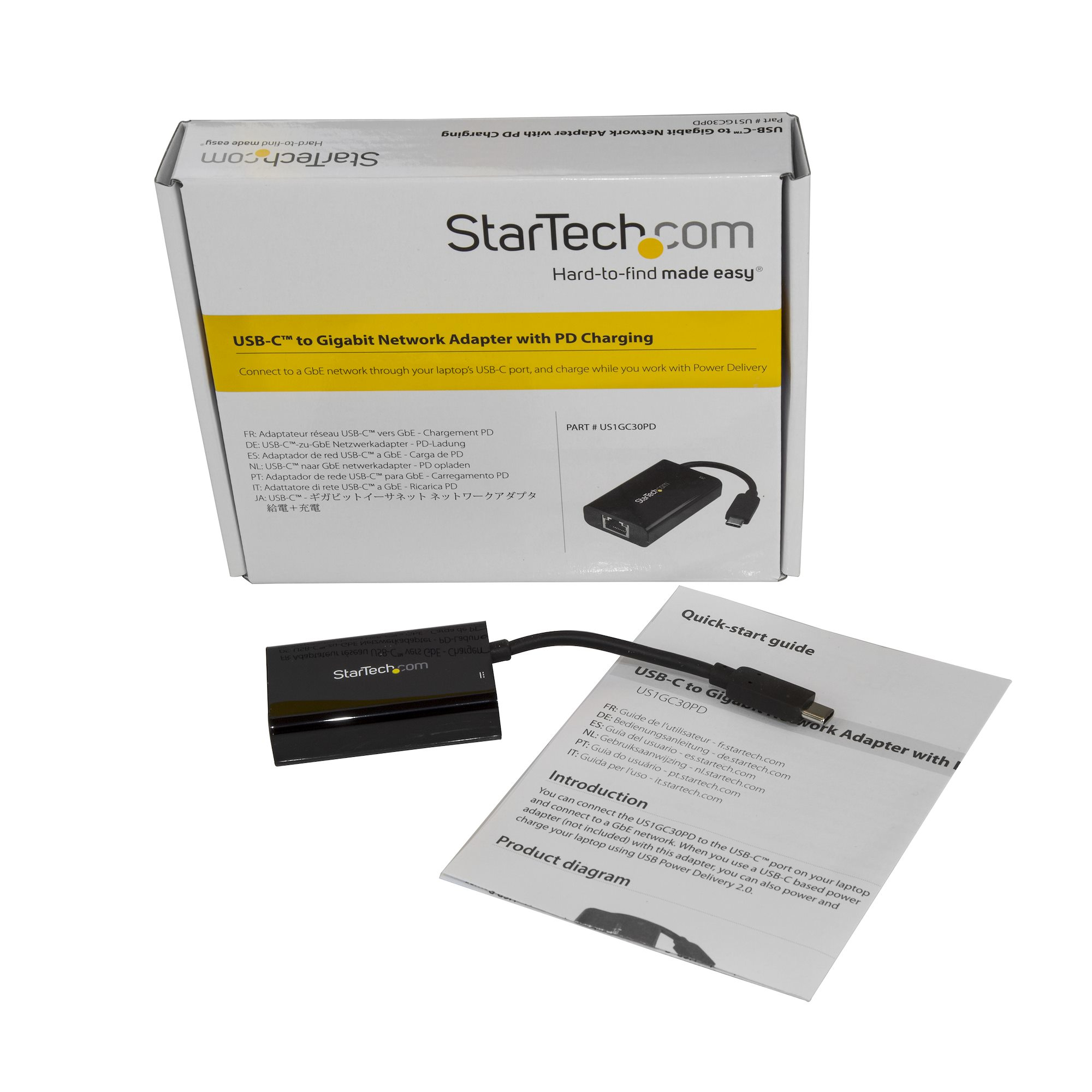 StarTech.com USB C to Gigabit Ethernet Adapter/Converter w/PD 2.0 - 1Gbps USB 3.1 Type C to RJ45/LAN Network w/Power Delivery Pass Through Charging - TB3 Compat – image 5