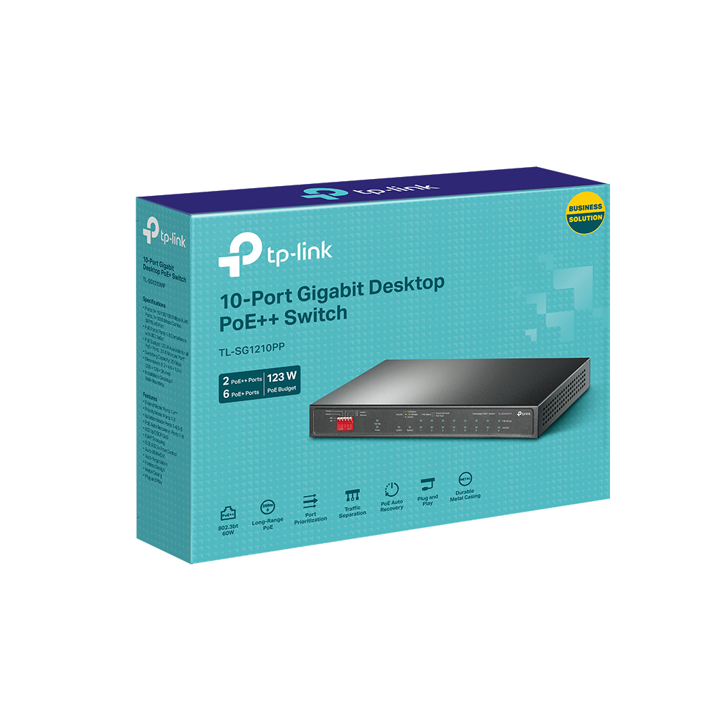 TP-Link 10-Port Gigabit Desktop Switch with 6-Port PoE+ and 2-Port PoE++ – image 3