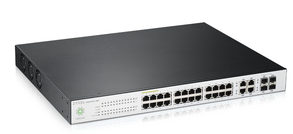 Zyxel NSW100-28P Managed L2 Gigabit Ethernet (10/100/1000) Power over Ethernet (PoE) Black, Grey – image 2