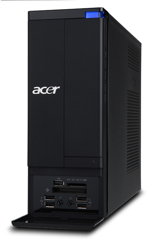 Acer Aspire X1430 AMD Dual-Core E-300 3 GB DDR3-SDRAM 500 GB Windows 7 Home Premium SFF PC Black image 2