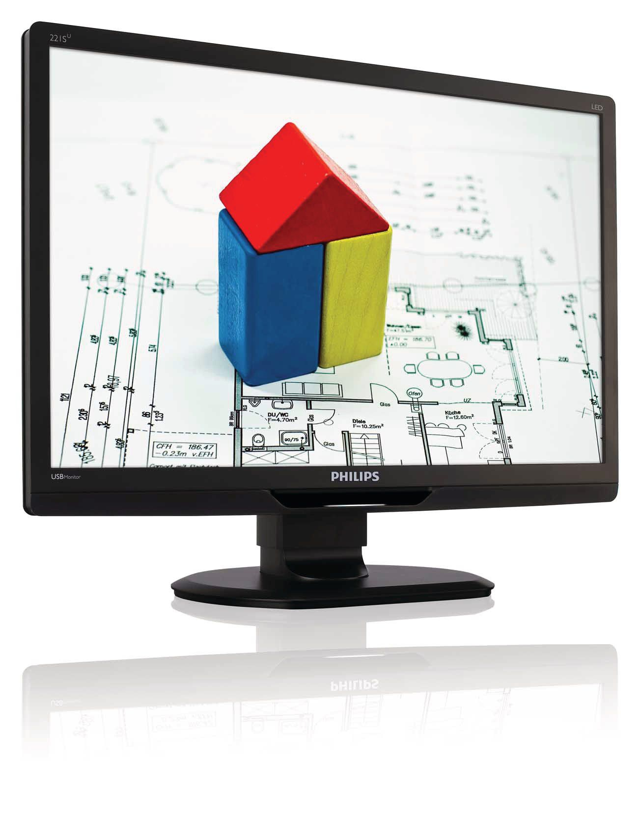 Philips LCD monitor, LED backlight 221S3UCB/00 