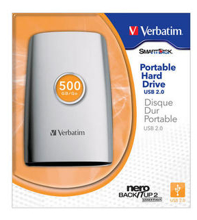 Verbatim 2.5” Portable Hard Drive USB 2.0 500GB external hard drive 5400 RPM 2.5″ image 2