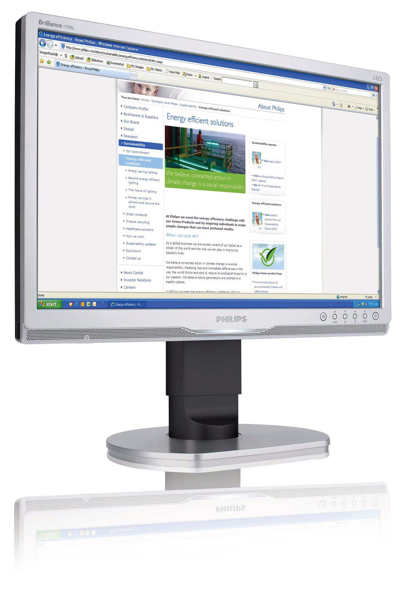 Philips LCD monitor with LED backlight 190BL1CS/00 