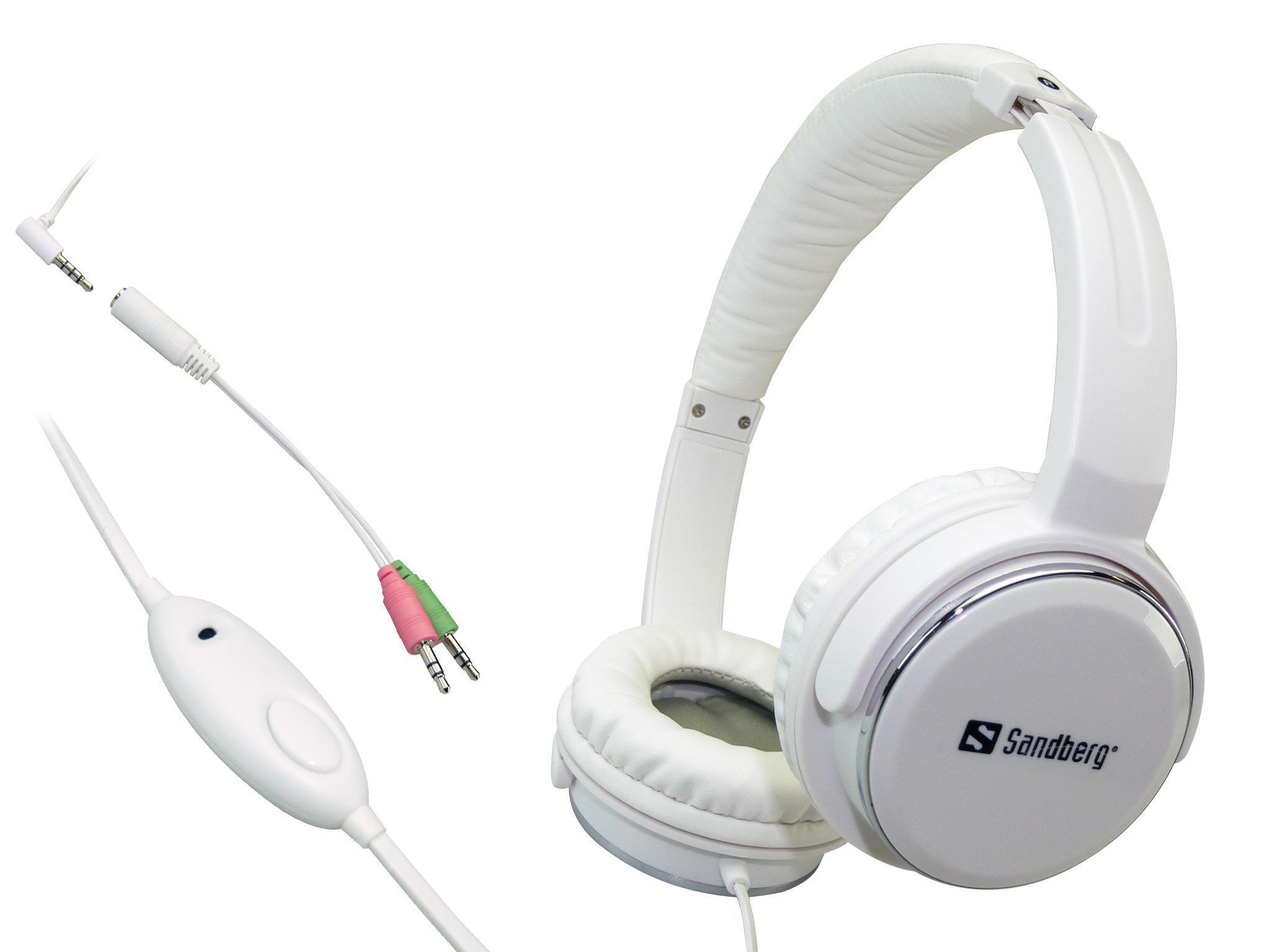 Sandberg Home'n Street Headset White — vue 1 sur 2