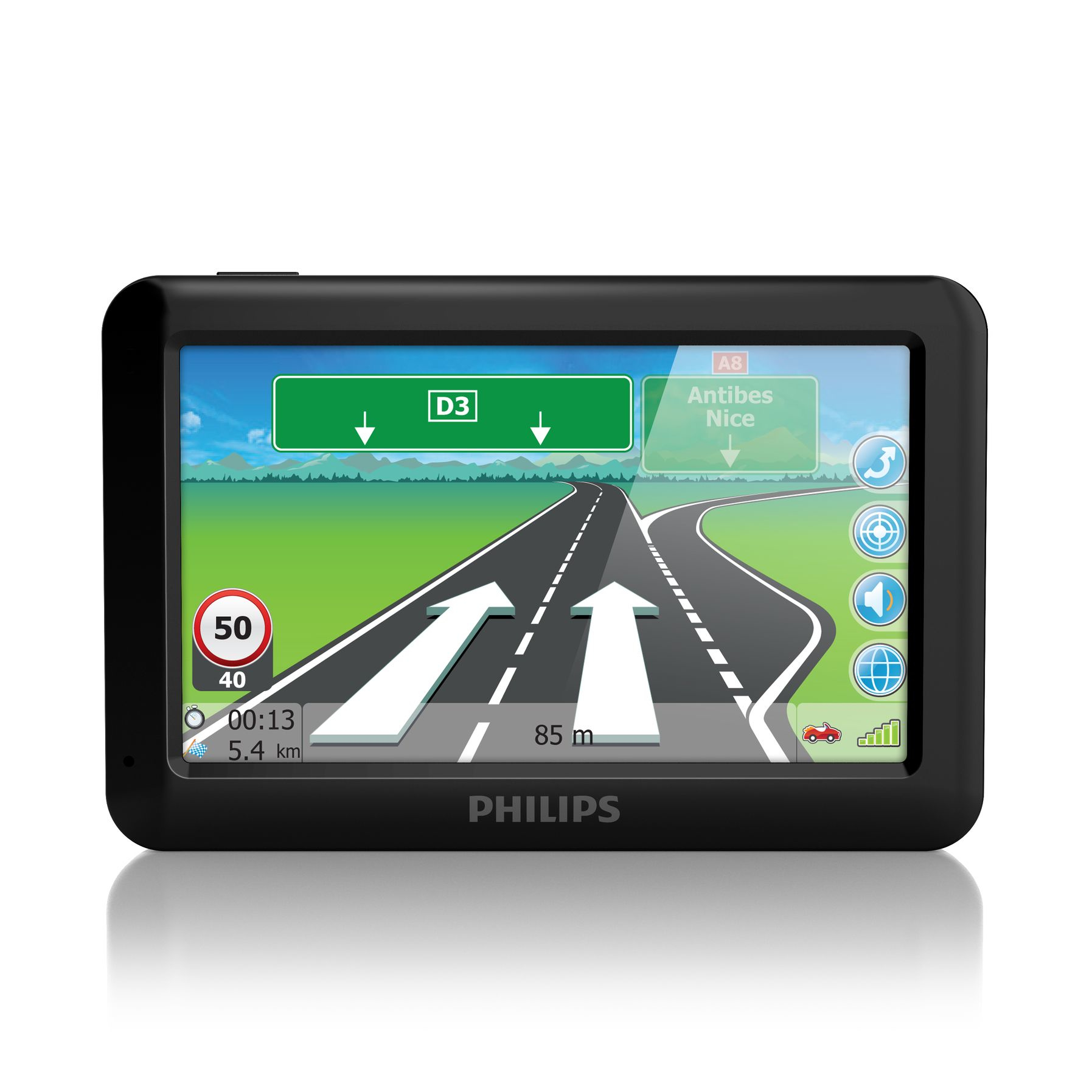 Resim Philips PNS410BT/12 4.3" TFT Dokunmatik Ekranlı El Tipi GPS Navigasyon Cihazı