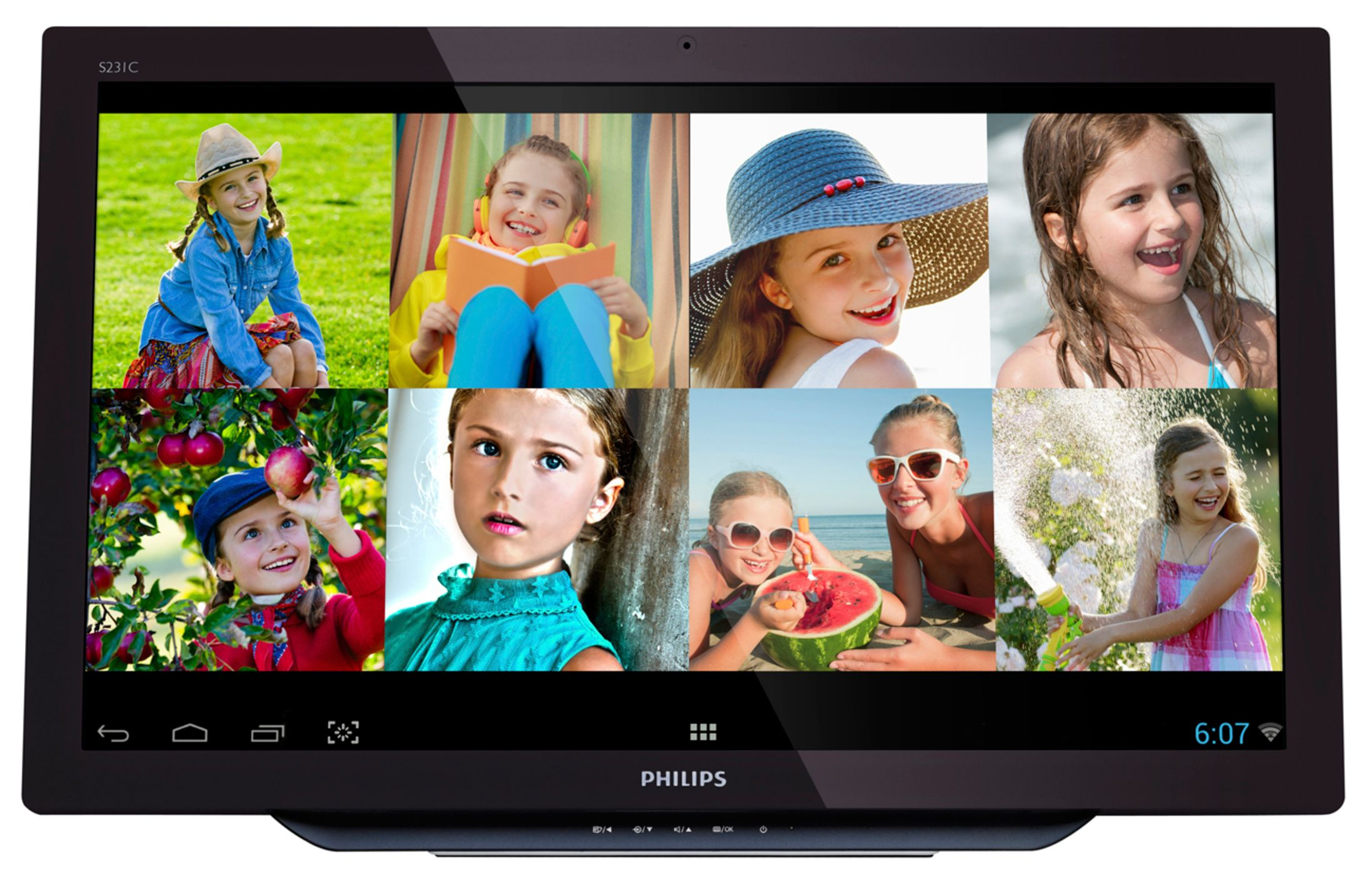 Philips S231C4AFD/93 All-in-One PC/workstation NVIDIA Tegra Tegra 3 58.4 cm (23″) 1920 x 1080 pixels Touchscreen 2 GB DDR3-SDRAM 8 GB Flash Android 4.2 Black, Cherry (fruit) image 2