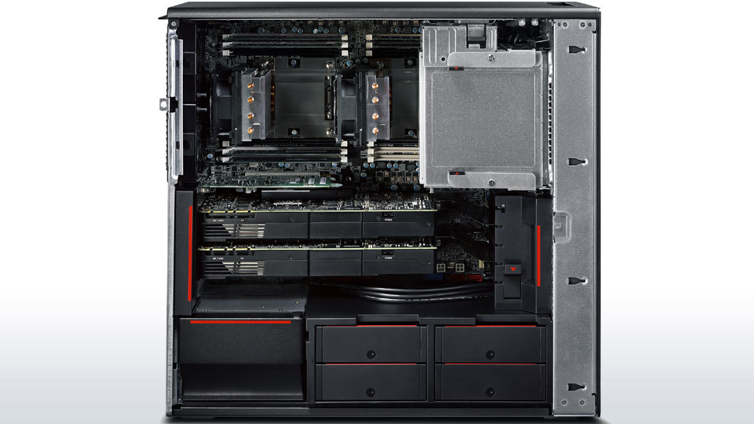 Lenovo ThinkStation P700 Intel Xeon E5 v3 E5-2630V3 8 GB DDR4-SDRAM 256 GB SSD Windows 7 Professional Tower Workstation Black image 3