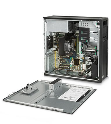 HP 440 MT + AMD FirePro W2100 Intel Xeon E5 v3 E5-1603V3 8 GB DDR4-SDRAM 1 TB HDD Windows 7 Professional Mini Tower Workstation Black image 3