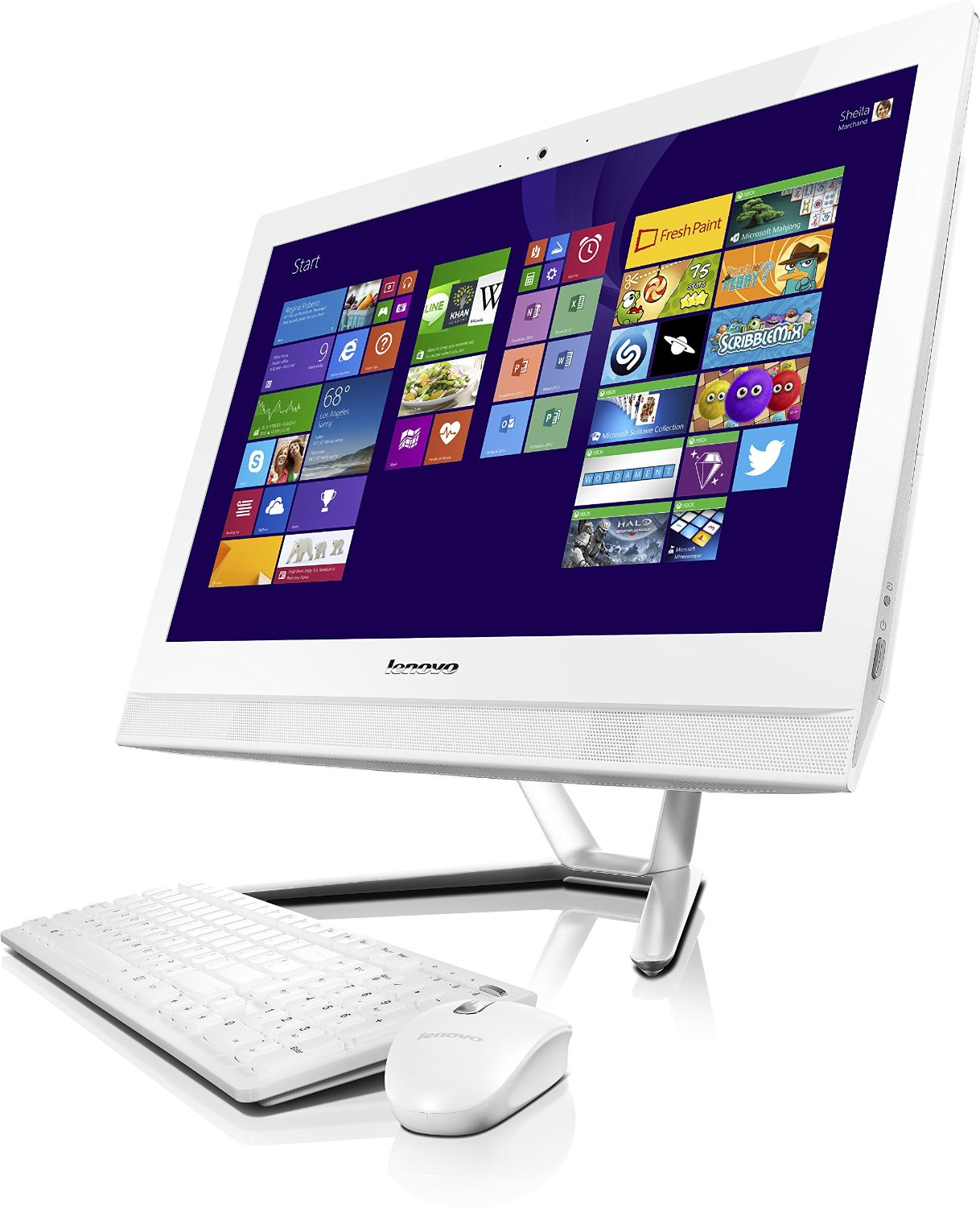 Lenovo IdeaCentre C50-30 Intel® Core™ i3 i3-4005U 58.4 cm (23″) 1920 x 1080 pixels Touchscreen All-in-One PC 8 GB DDR3L-SDRAM 1 TB HDD NVIDIA® GeForce® 820A Windows 8.1 White image 3