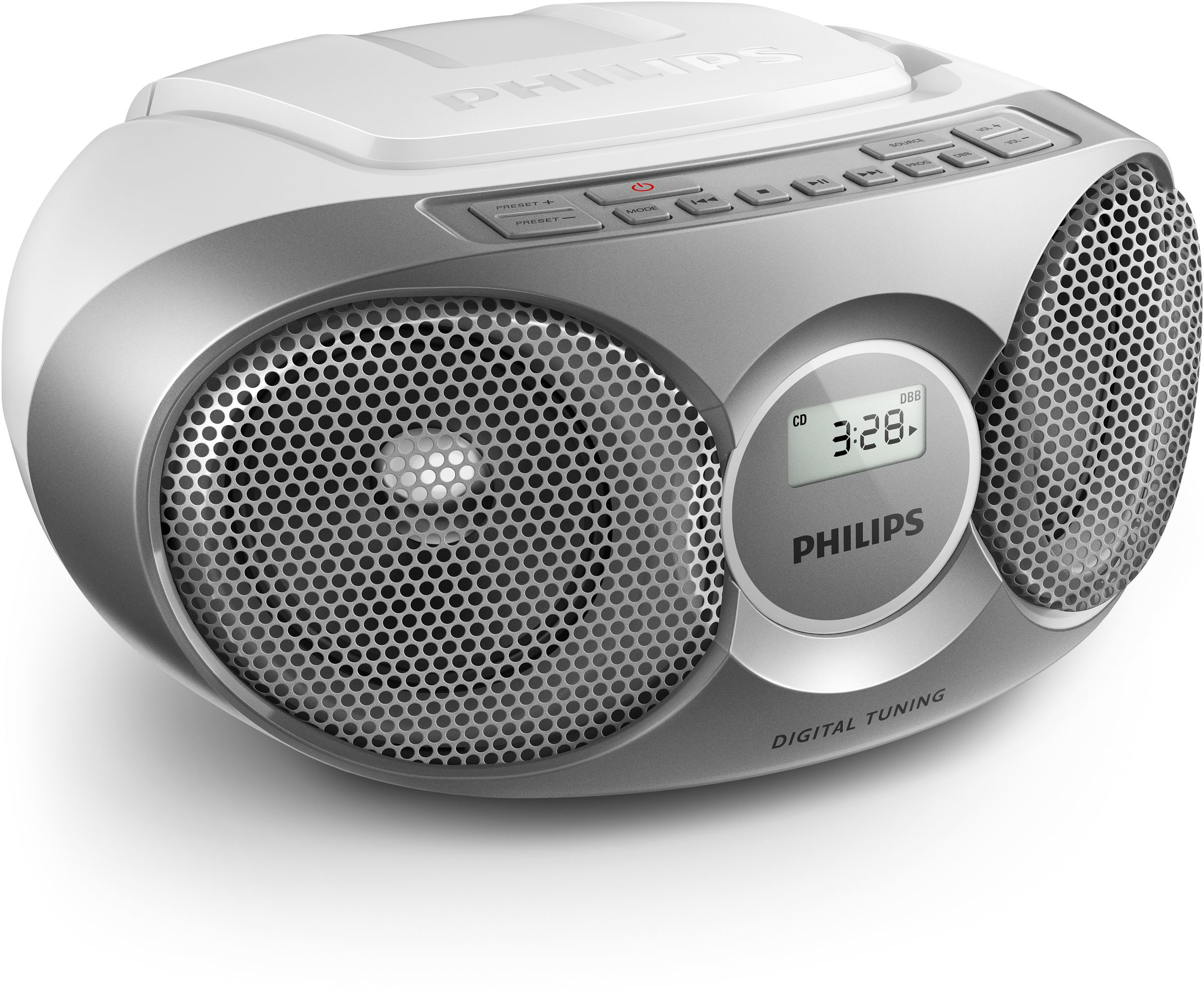 Philips AZ215S/12 kannettava stereojärjestelmä 3 W FM Hopea