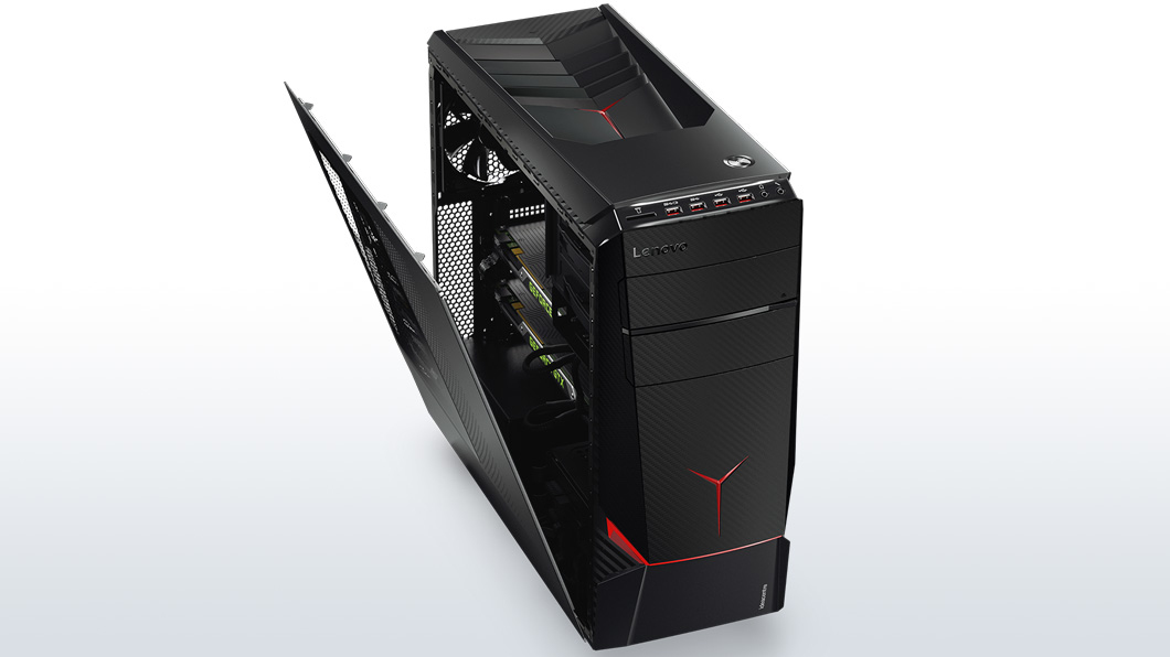 Lenovo IdeaCentre Y900 Intel® Core™ i7 i7-6700K 8 GB DDR4-SDRAM 1.12 TB HDD+SSD AMD Radeon RX 480 Windows 10 Home Tower PC Black, Red image 4