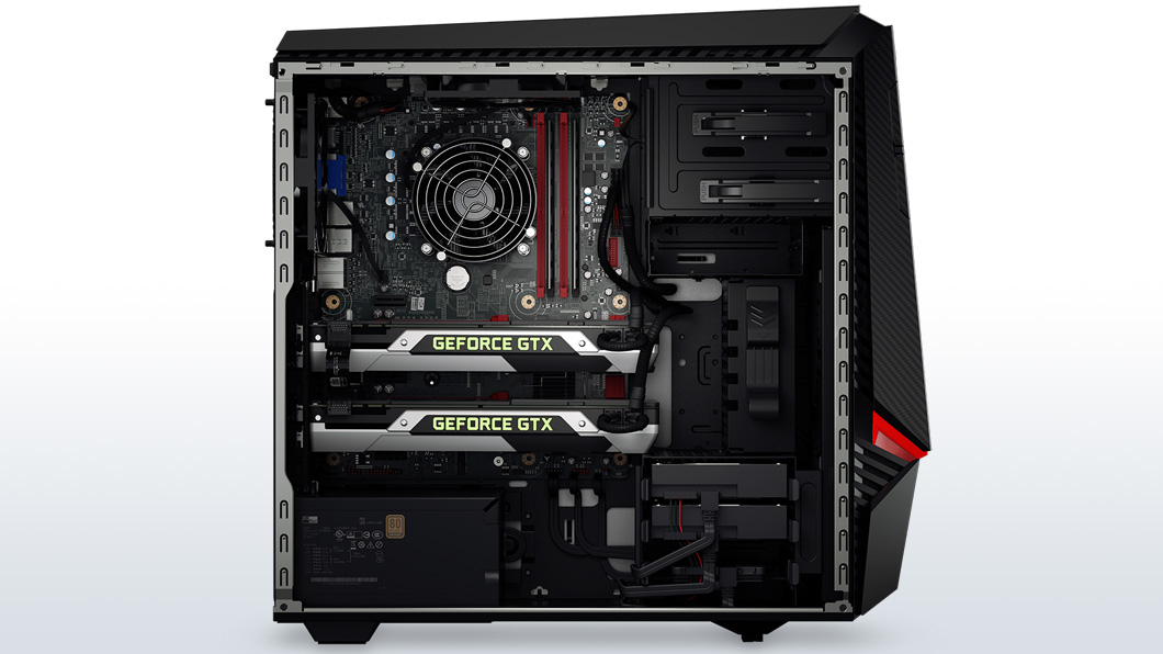 Lenovo IdeaCentre Y900 Intel® Core™ i7 i7-6700K 8 GB DDR4-SDRAM 1.12 TB HDD+SSD AMD Radeon RX 480 Windows 10 Home Tower PC Black, Red image 10