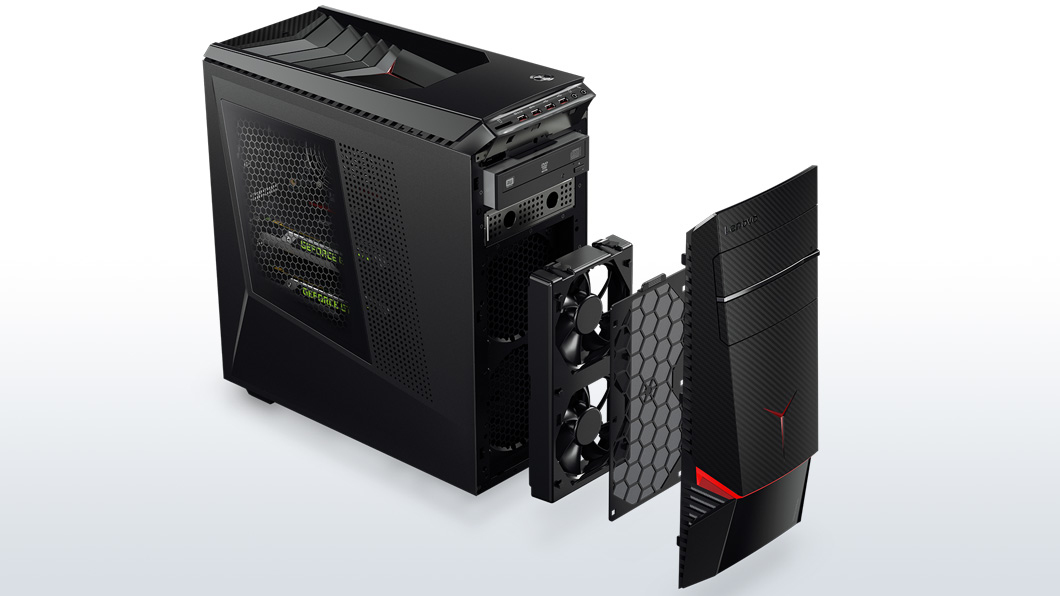 Lenovo IdeaCentre Y900 Intel® Core™ i7 i7-6700K 8 GB DDR4-SDRAM 1.12 TB HDD+SSD AMD Radeon RX 480 Windows 10 Home Tower PC Black, Red image 11