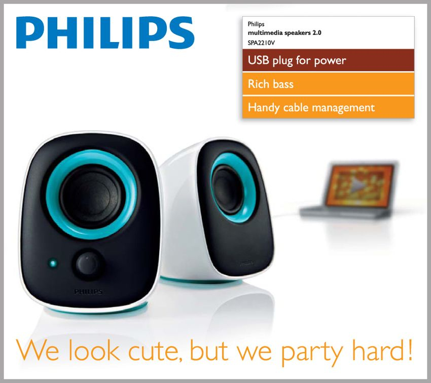 Philips SPA2210V Notebook USB speakers image 2