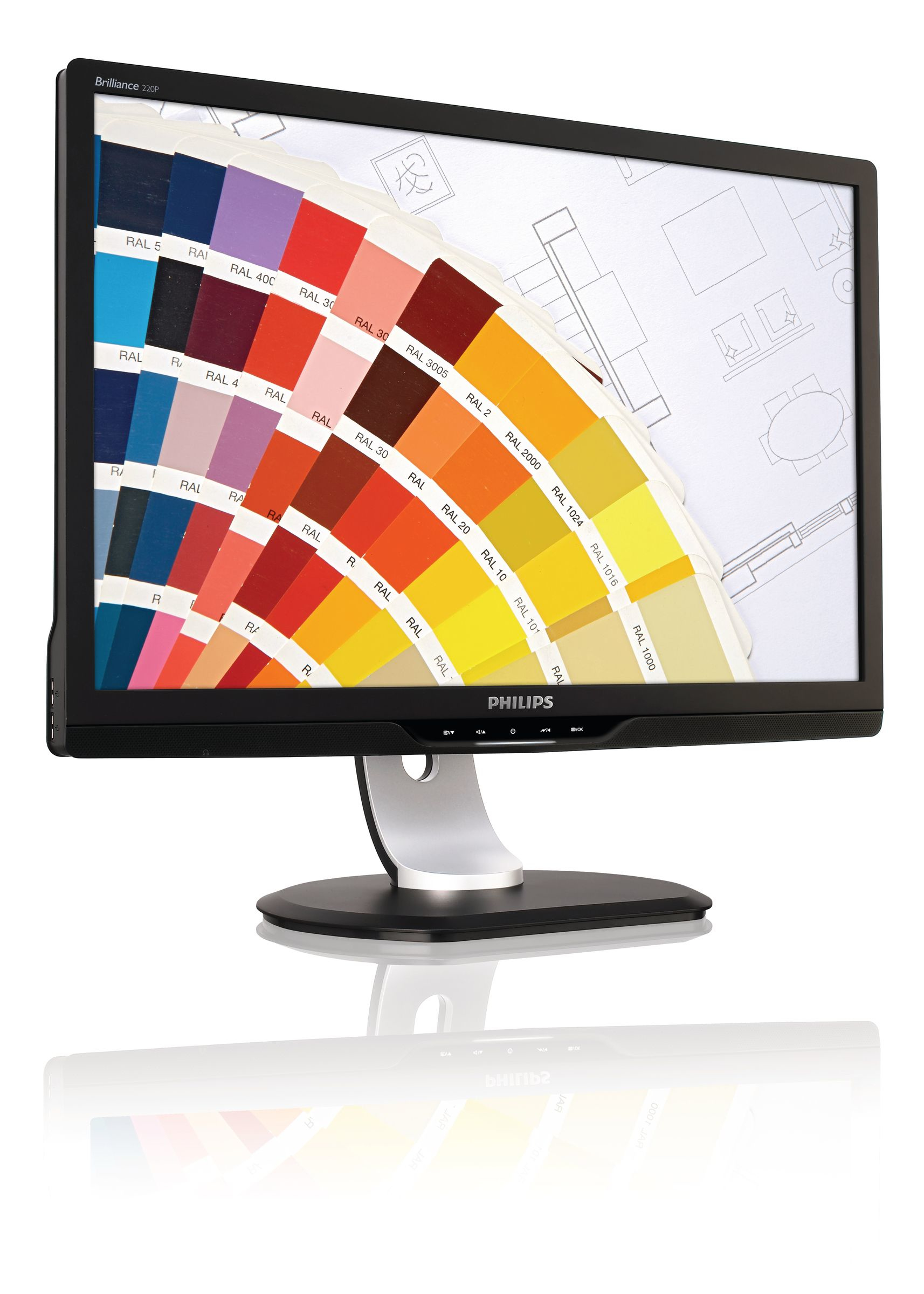 Philips LCD monitor with Pivot base, USB, Audio 220P2EB/75 