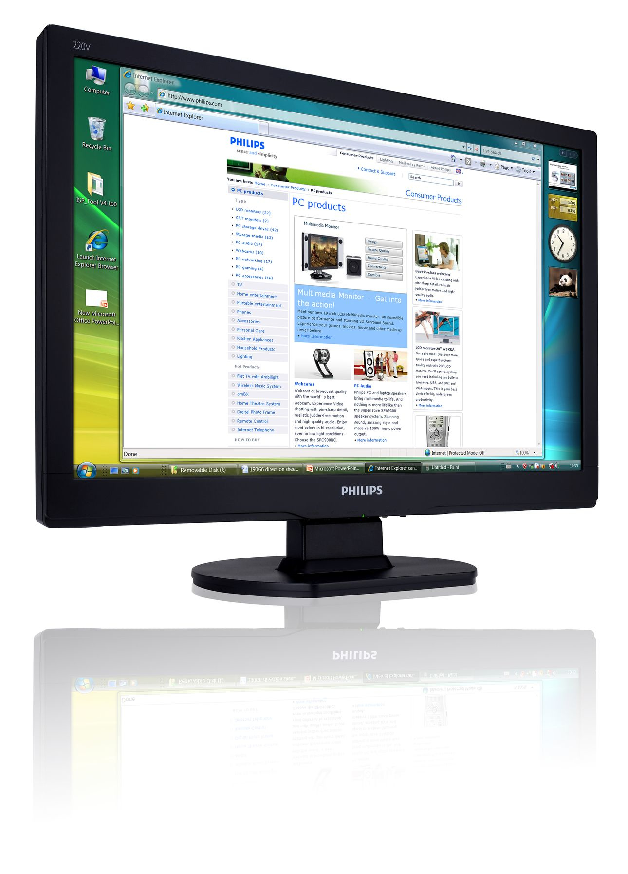 Philips LCD widescreen monitor 220V1SB/05 