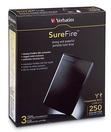 Verbatim 250GB SureFire HDD external hard drive 5400 RPM USB 2.0 Grey image 6