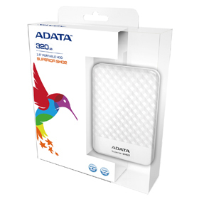 ADATA ASH02-320GU-CWH external hard drive 320 GB 2.5″ USB 2.0 White image 2