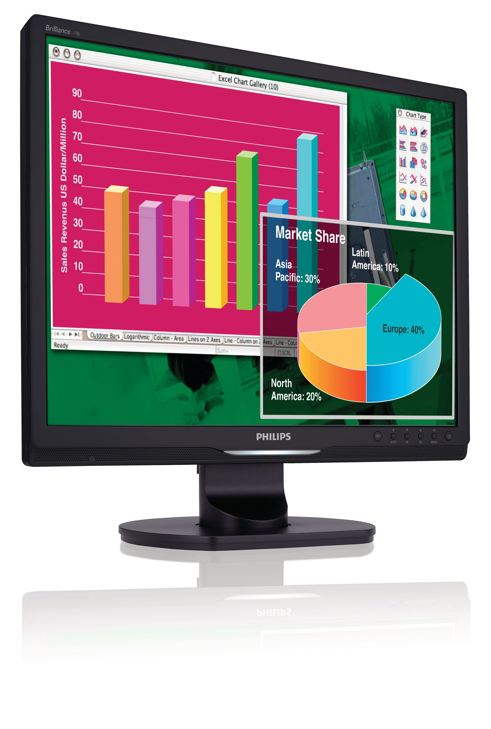 Philips LCD monitor with Audio 19B1AB/00 