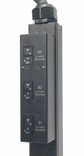 APC NetShelter Basic Rack PDU, Zero U, 12.5kW, 208V, 30 C13 and 6 C19 outlet, 3ft input Cord. Product colour: Black. Input