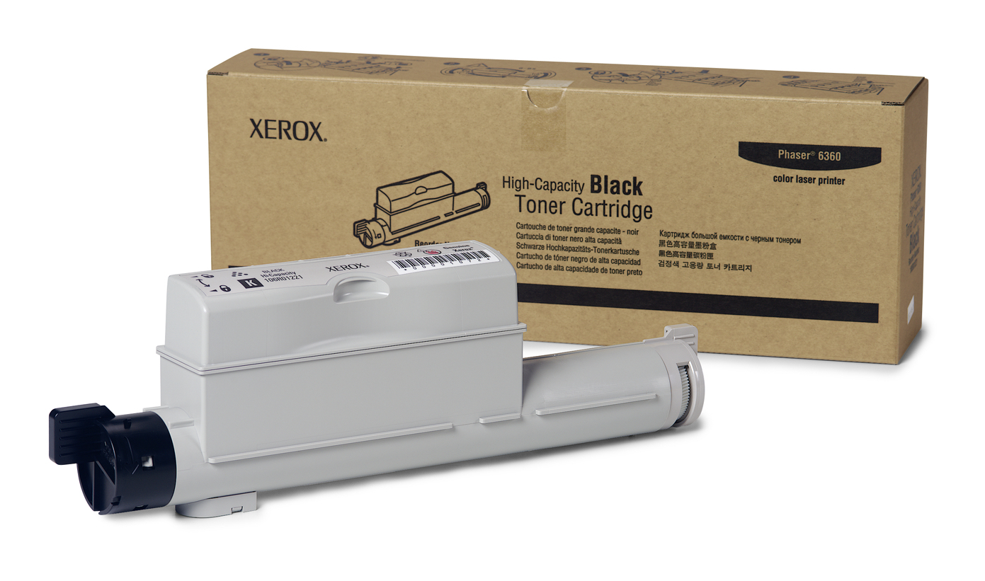 Xerox cartucho de tóner negro de alta capacidad, phaser 6360