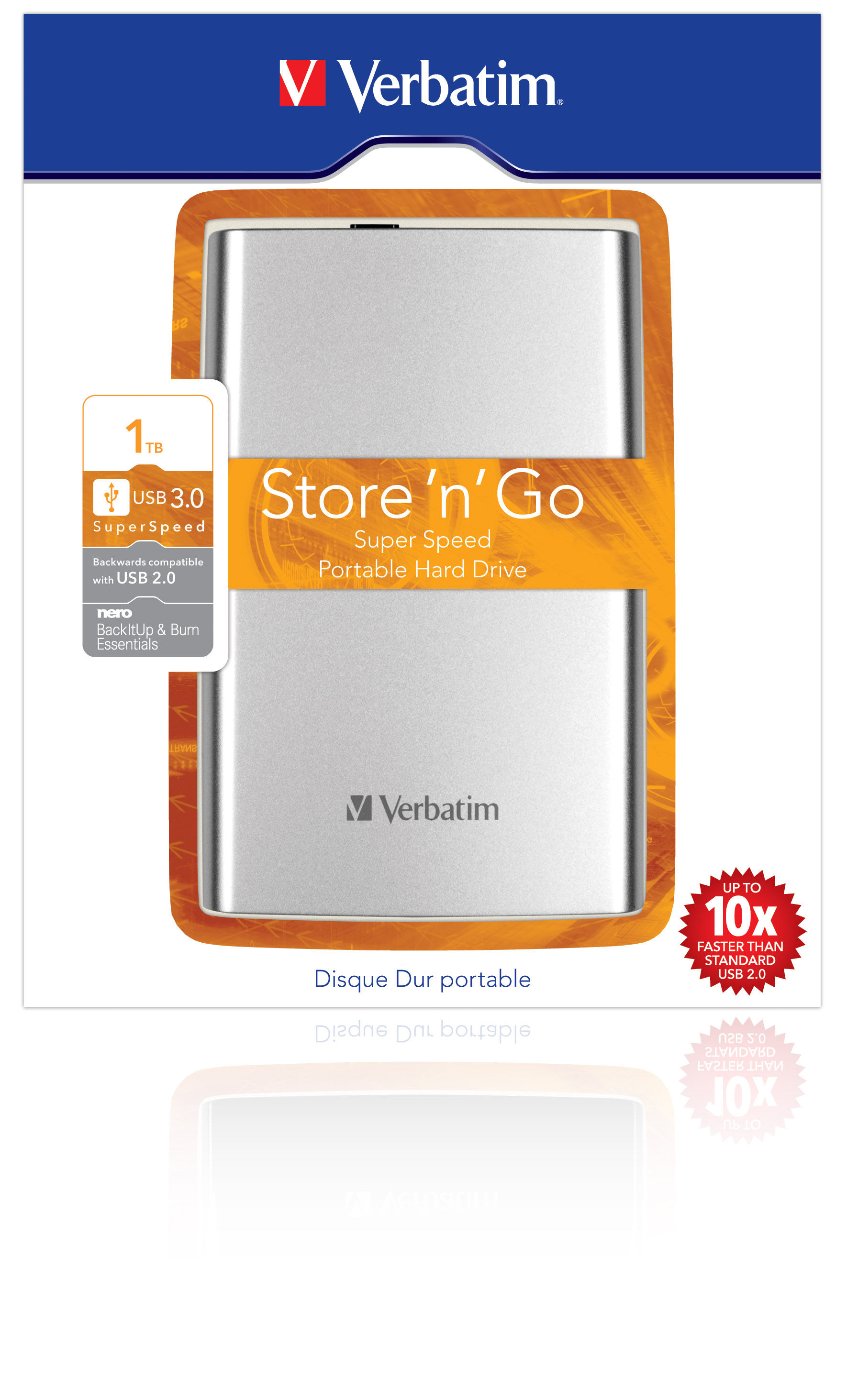 Verbatim Store ‘n’ Go external hard drive 1 TB 5400 RPM 2.5″ Micro-USB B 3.2 Gen 1 (3.1 Gen 1) Silver image 3