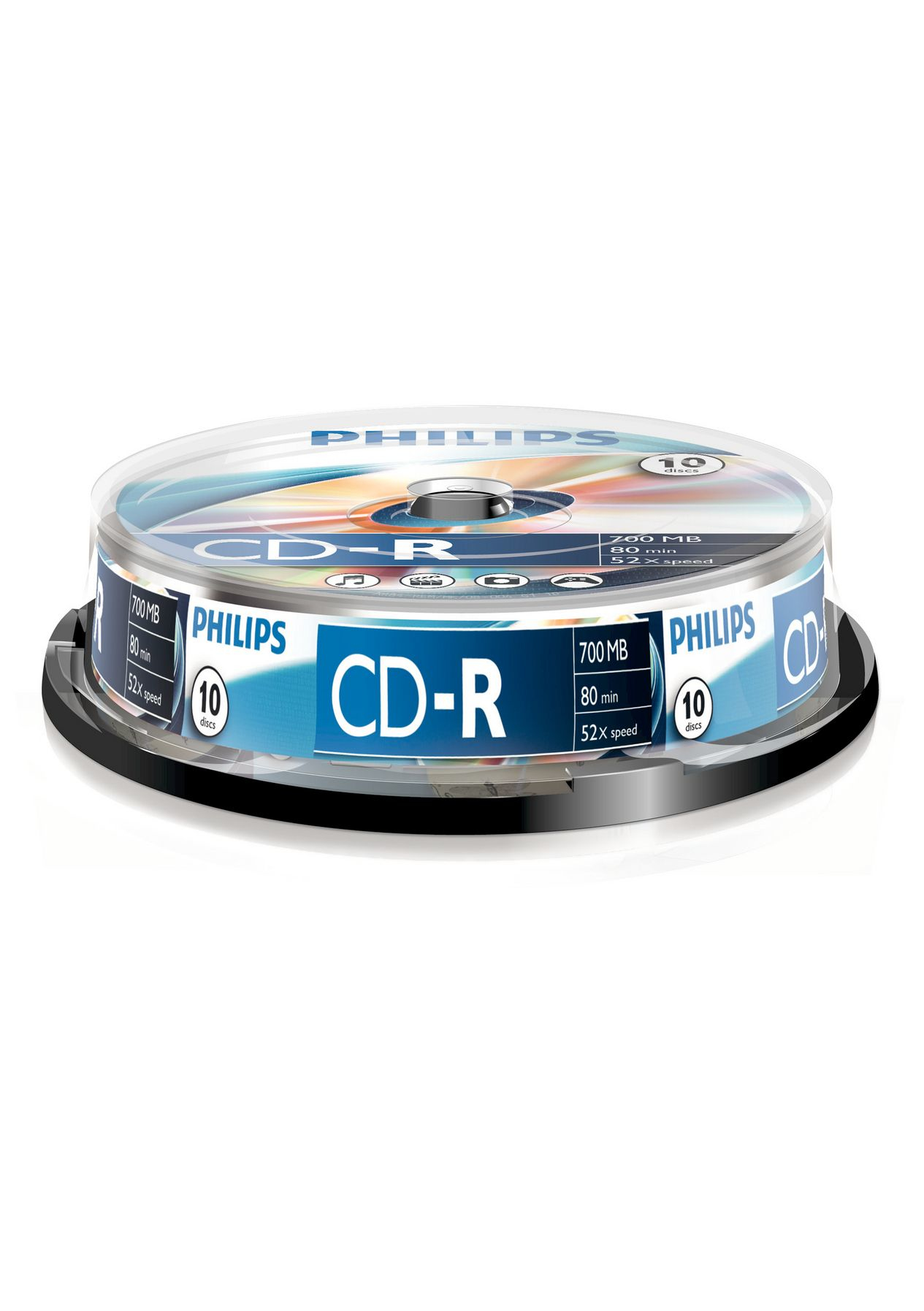 Philips CD-R Recordable 52X 10PK Spindle