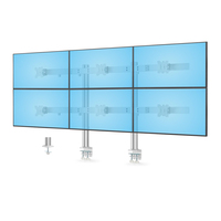 Startech Six-Monitor Desk Mount w/ Crossbar, Up To 32" Screens/17.6lb