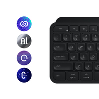 Logitech MX Keys S Combo clavier Souris incluse RF sans fil + Bluetooth AZERTY Belge Graphite
