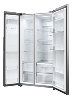 Haier SBS 90 Serie 5 HSW59F18EIMM frigo américain Pose libre 601 L E Platine, Acier inoxydable