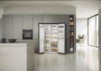 Haier SBS 90 Serie 3 HSR3918EIMP frigo américain Pose libre 515 L E Platine, Acier inoxydable