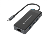 Conceptronic DONN14G laptop-dockingstation & portreplikator Kabelgebunden USB 3.2 Gen 1 (3.1 Gen 1) Type-C Grau