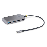 StarTech.com Hub USB de 4 Puertos USBA - USB 3.0 de 5Gbps - Alimentado por el Bus - Concentrador USB-C de 4 Puertos USB-A con Alimentación Opcional - Hub USB Portátil - Cable 30cm