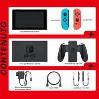 Nintendo Switch console de jeux portables 15,8 cm (6.2&quot;) 32 Go Écran tactile Wifi Bleu, Gris, Rouge