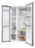 Haier SBS 90 Serie 3 HSR3918EIMP frigo américain Pose libre 515 L E Platine, Acier inoxydable