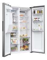 Haier SBS 90 Serie 3 HSR3918EIMP frigo américain Pose libre 515 L E Platine, Acier inoxydable