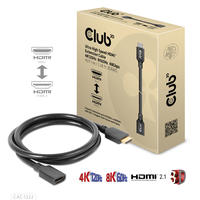 CLUB3D Ultra High Speed HDMI™ Verlängerungskabel 4K120Hz 8K60Hz 1 m - CAC-1322