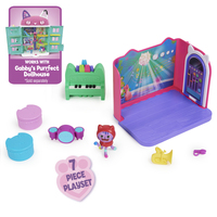 Gabby&amp;quot;s Dollhouse - Playset Deluxe La Salle De Musique De Dj Miaou - Pièce De Jeu Avec 1 Figurine Et Accessoires - Tirée Du Dessin Animé Gabby Et La Maison Magique - Jouet Enfant 3 Ans Et +