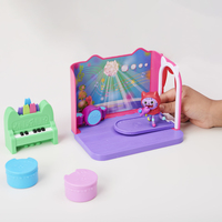 Gabby&amp;quot;s Dollhouse - Playset Deluxe La Salle De Musique De Dj Miaou - Pièce De Jeu Avec 1 Figurine Et Accessoires - Tirée Du Dessin Animé Gabby Et La Maison Magique - Jouet Enfant 3 Ans Et +